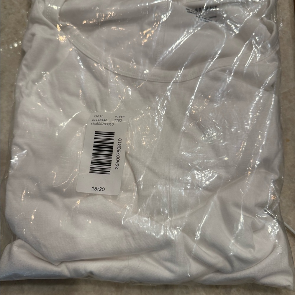 Lane Bryant White Short Sleeve Tee